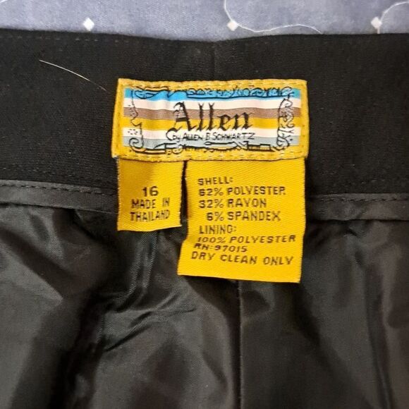 Allen B. By Allen Schwartz black lined wide leg pants size 16 - Picture 3 of 5